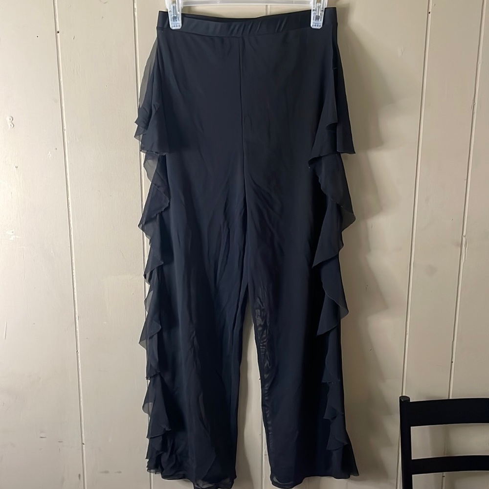 Black Ruffle bottom cover up